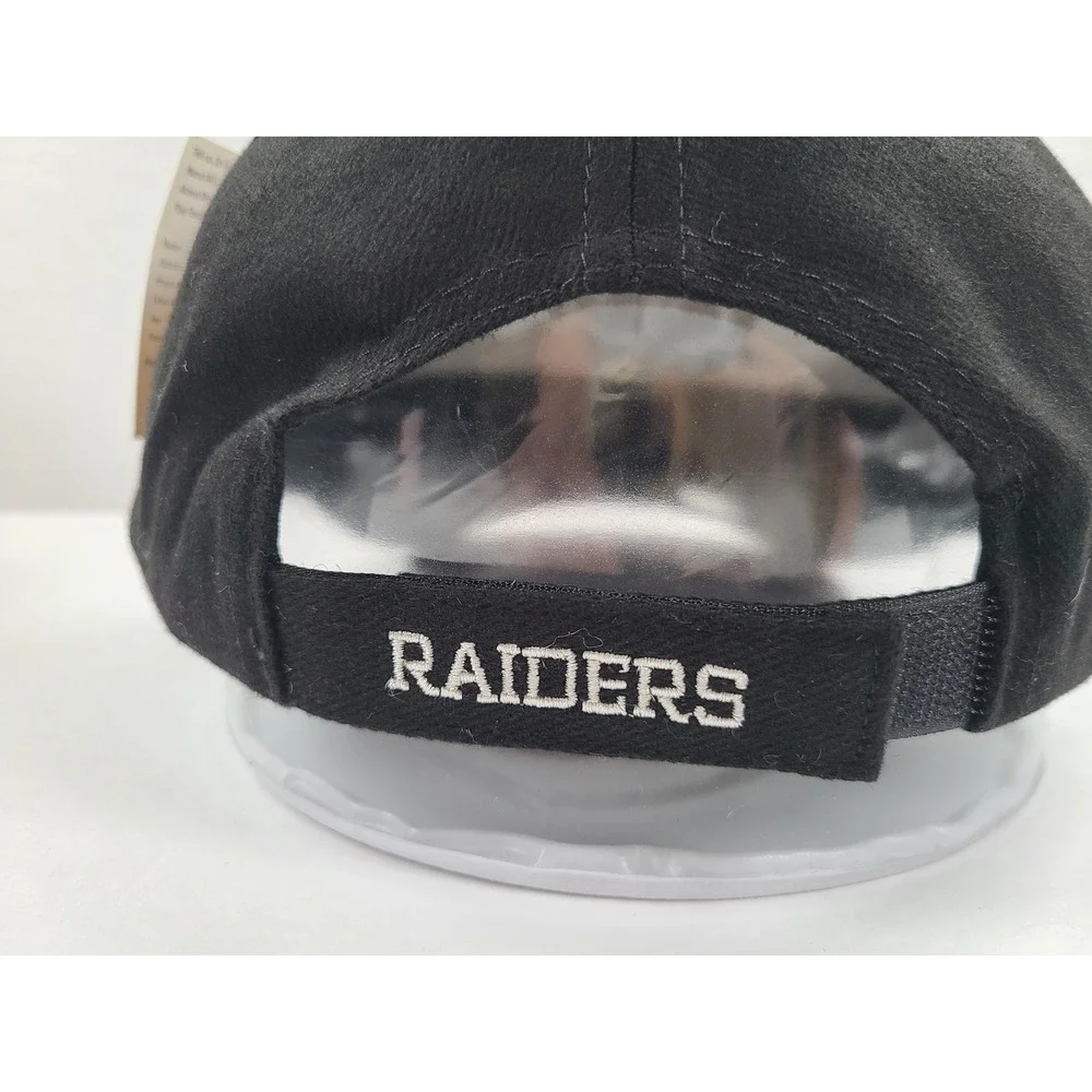 NFL Las Vegas Raiders Black Baseball Cap Adjustable Strapback Hat New with Tags